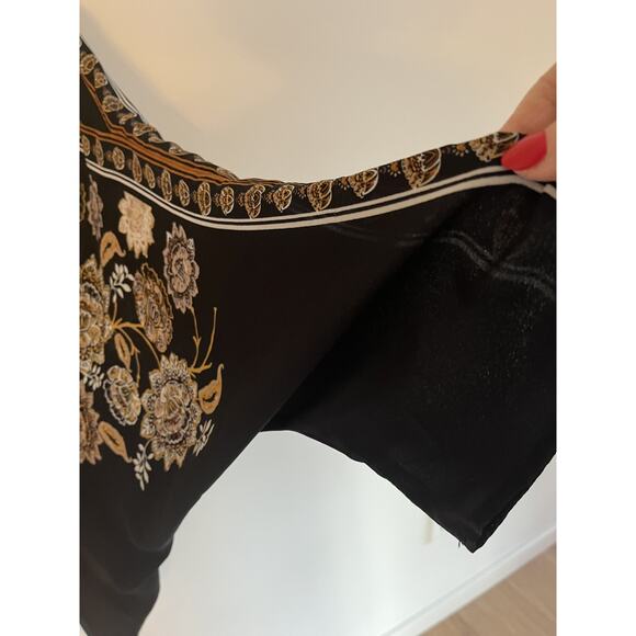 Rose & Olive Womens XL Blouse Tunic Top Black V Neck Flowy Dolman Oversize Boho - Picture 5 of 6